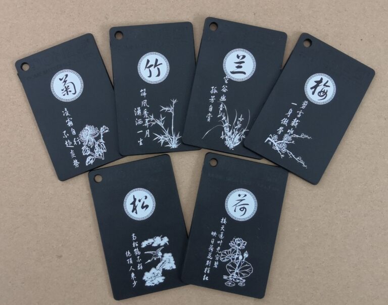 white laser marking on black moled plastic ABS PP PC PBT POM parts