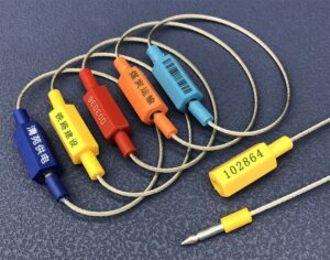 ABS POM Nylon lead seals with black and white laser markings