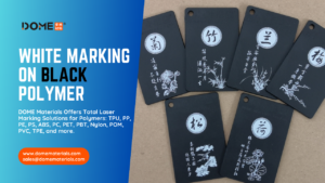 White Laser Marking on Black Molded Plastic Parts - DOME Laser Marking Additives